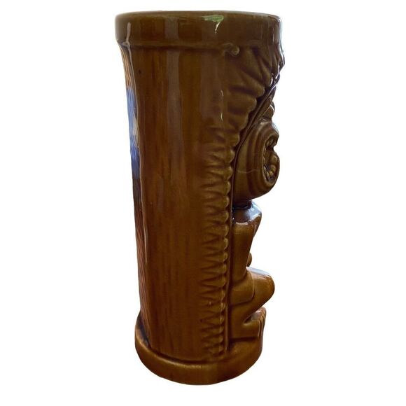 Vintage Orchids Of Hawaii Brown Tiki Mug - Picture 4 of 6
